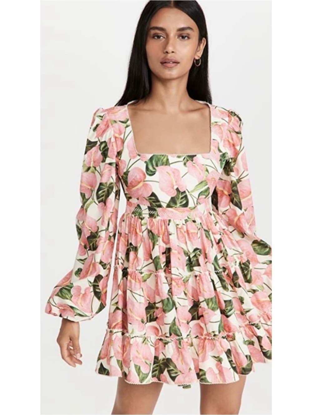 AGUA by Agua Bendita Avena Anturios Floral Mini Dress Large